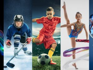 Attack.,Sport,Collage,About,Teen,Or,Child,Athletes,Or,Players.