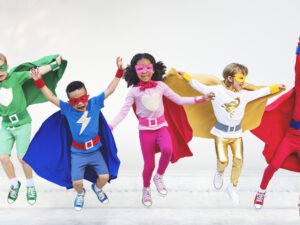 Superheroes,Kids,Friends,Playing,Togetherness,Fun,Concept